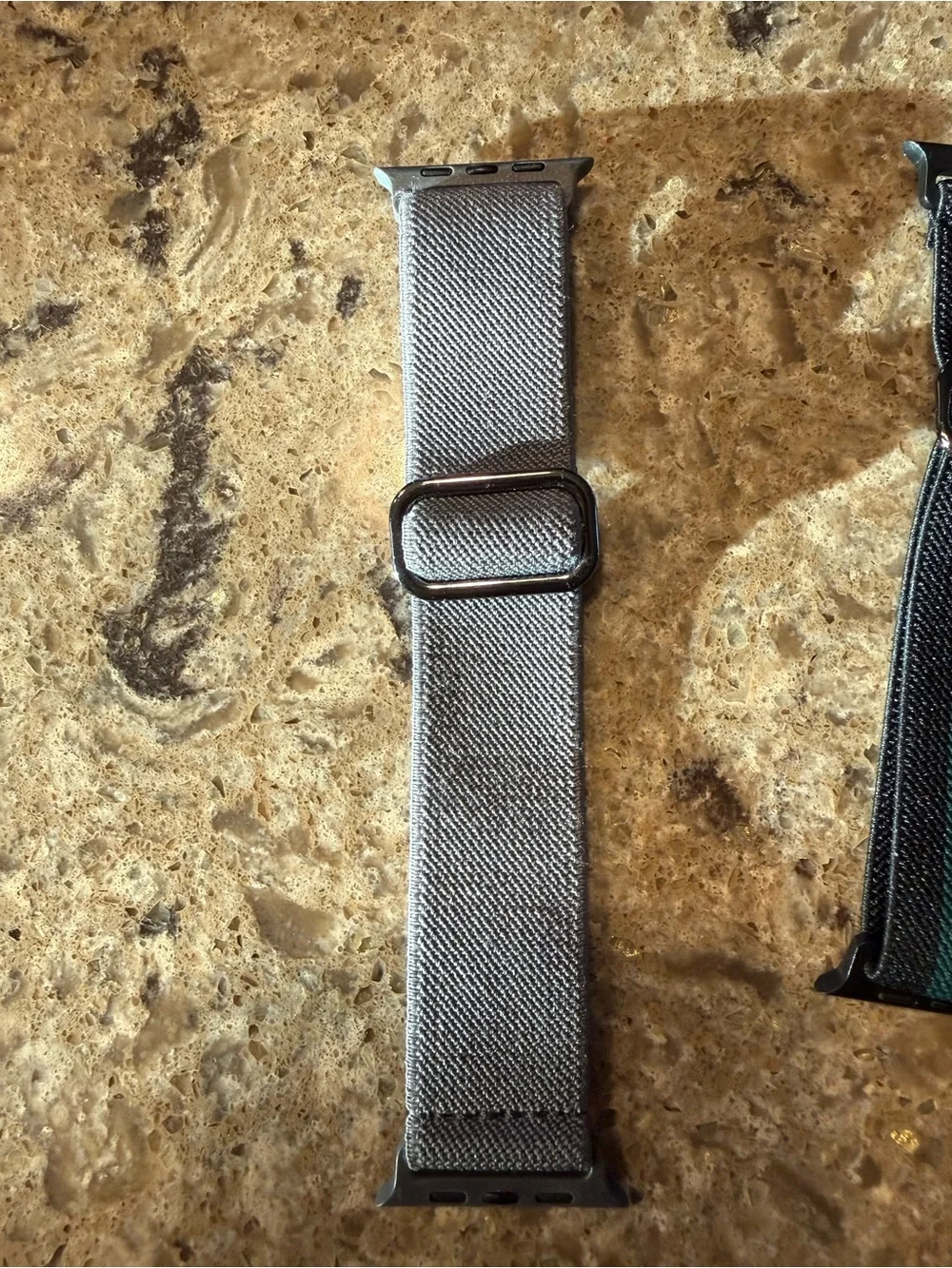 Set of 4 Nylon Apple Watch Bands - Gray, Black/Green/Red Stripe, Navy, Olive